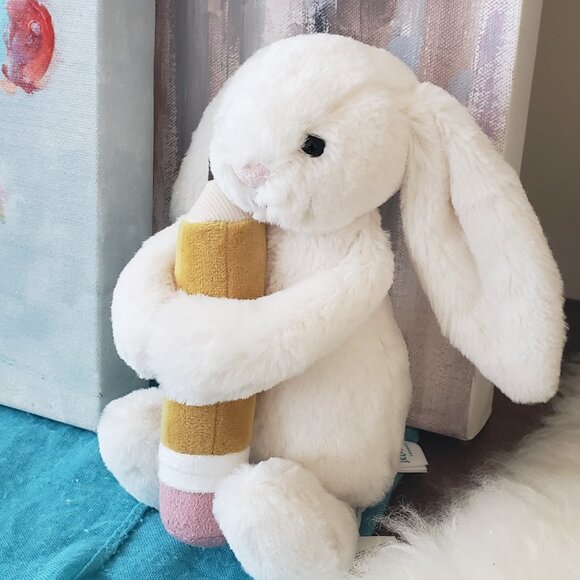 Jellycat Bunny With Pencil( small ) - Picture 2 of 8